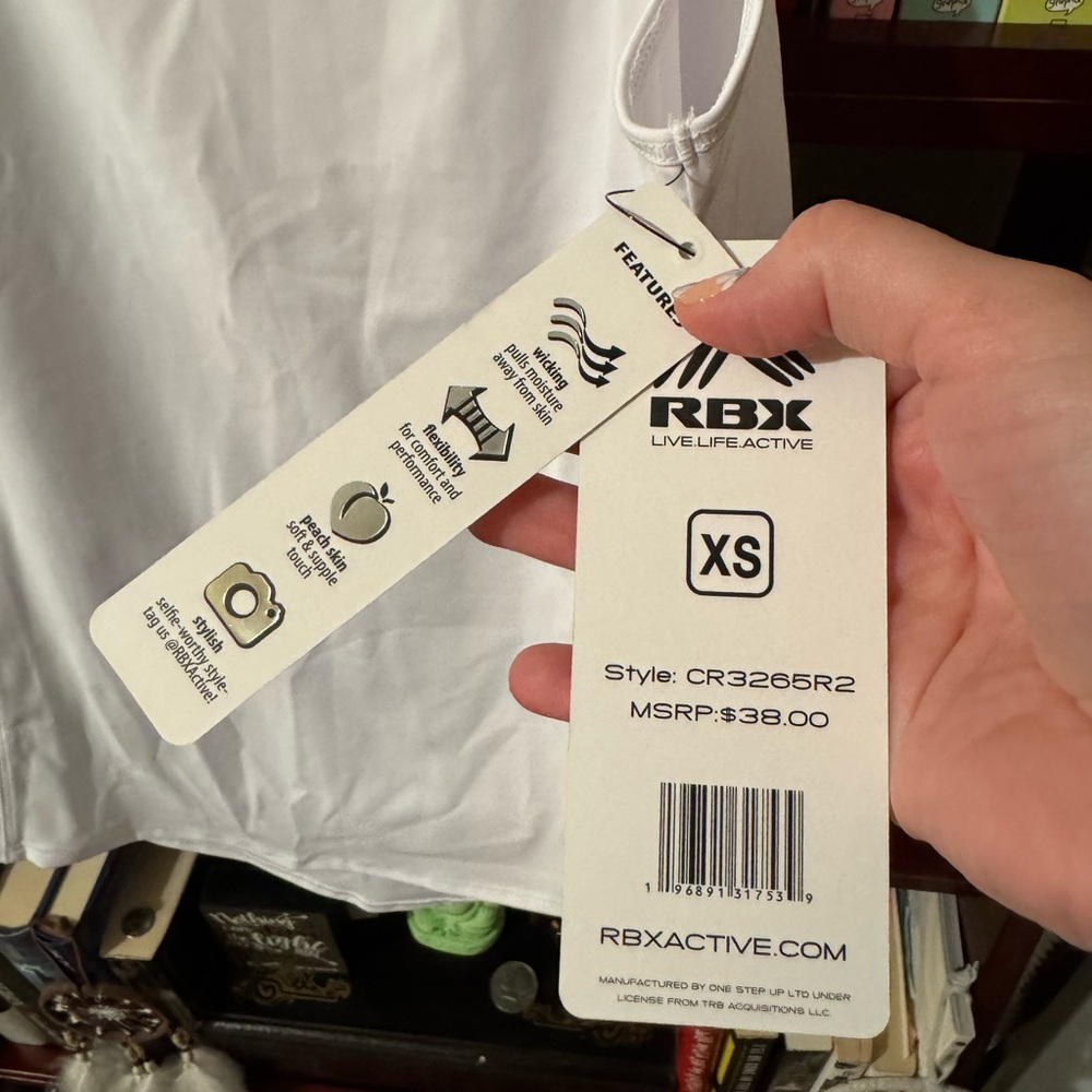 RBX White Fitted Sleeveless Tank Top - Picture 3 of 8